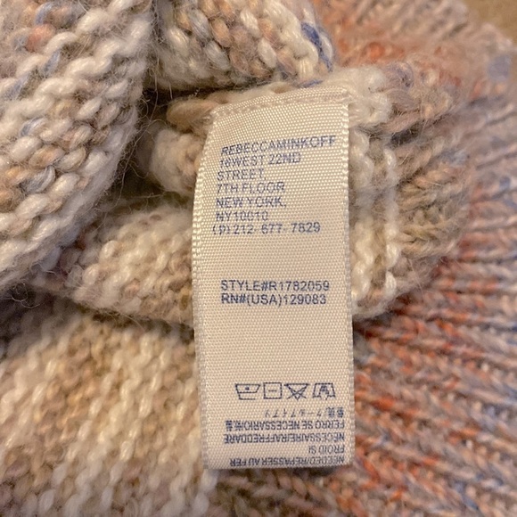 Rebecca Minkoff Page stripe cold shoulder sweater size large - Picture 9 of 14